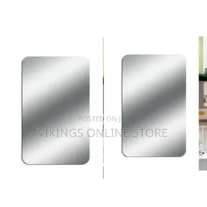 Frameless Self-Adhesive Mirror Tile Features Smooth Rounded Corners