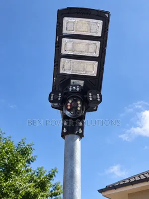 Solar Powered Streetlight With Integrated CCTV Cameras