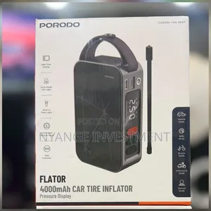 Porodo Flator 4,000mAh Car Tire Inflator With Pressure Display -