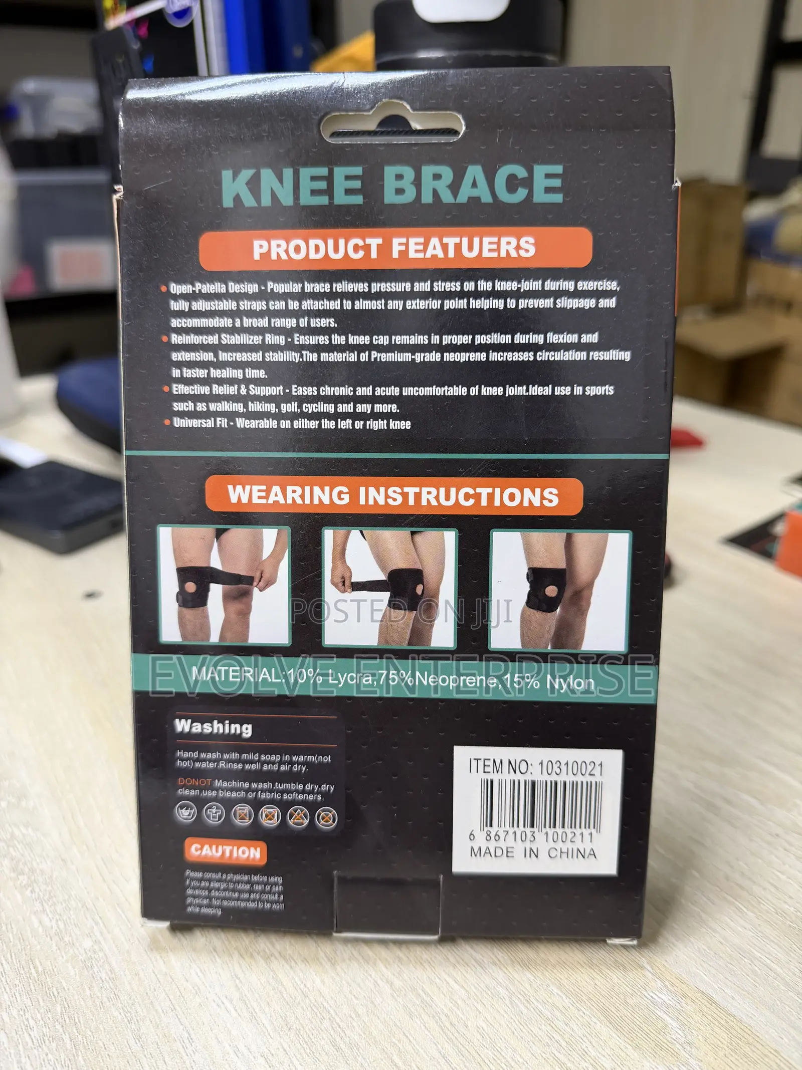 Adjustable Black Knee Patella Brace