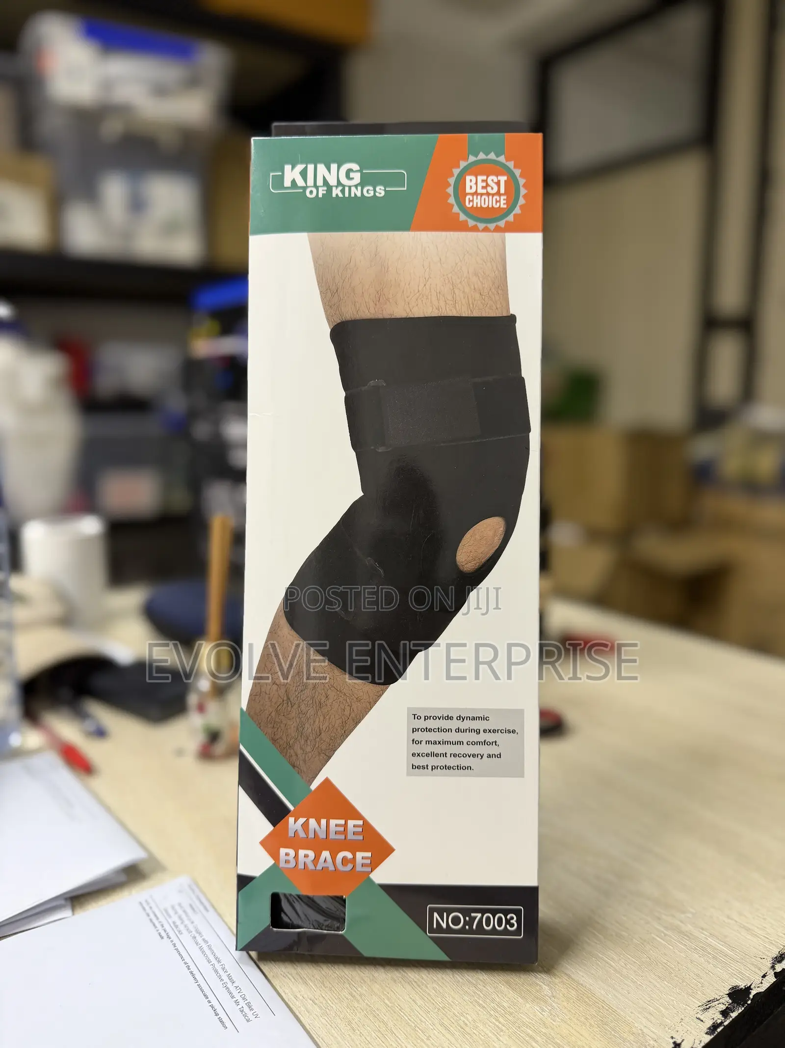 Full Knee Support Brace White