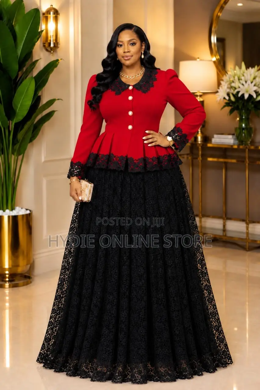 Long Sleeved and Pleated Skirt Set