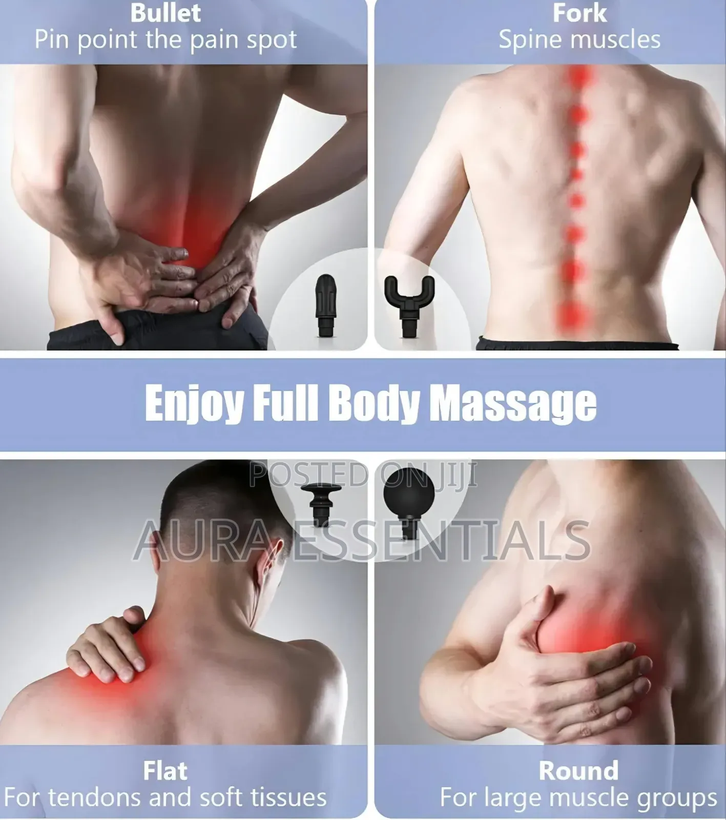Massage Gun Deep Tissue With Upgraded Extension Handle