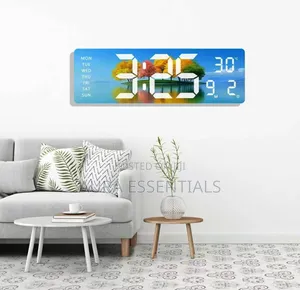 Modern, Rectangular Large LED Digital Wall Clock