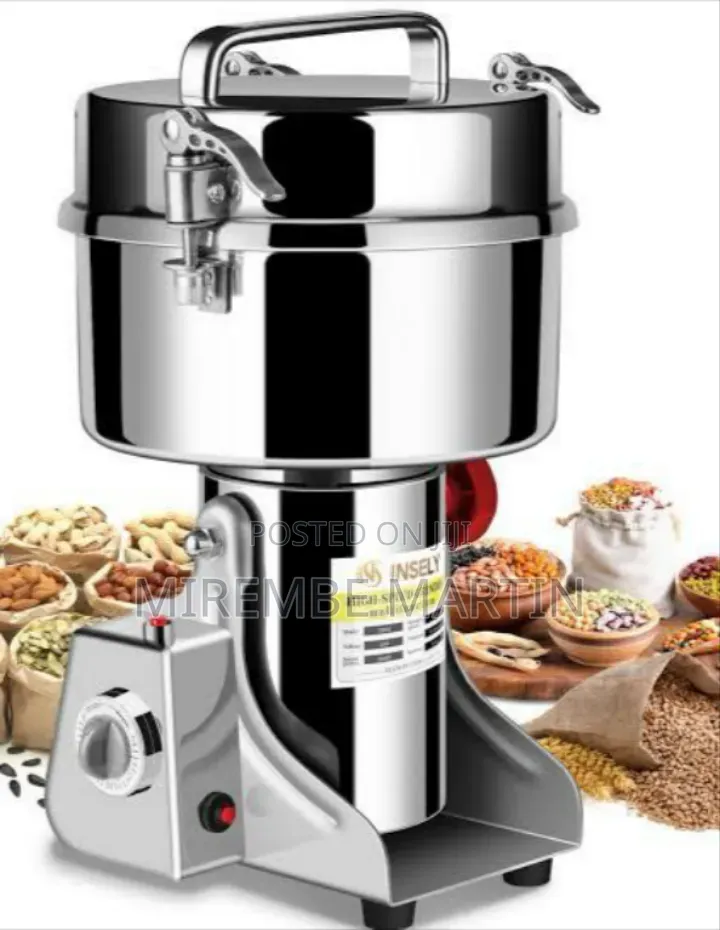 An INSELY High-Speed Stainless Steel Grain Mill Grinder 2000g