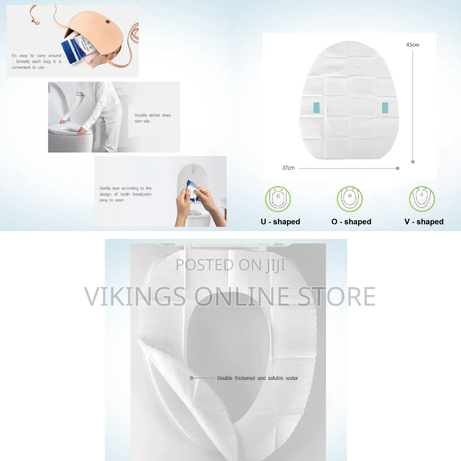 60pcs Disposable Toilet Seat Cover
