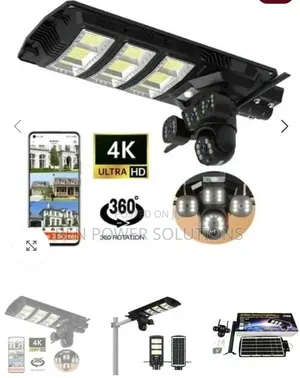 LED Solar Security Streetlight + Cameras
