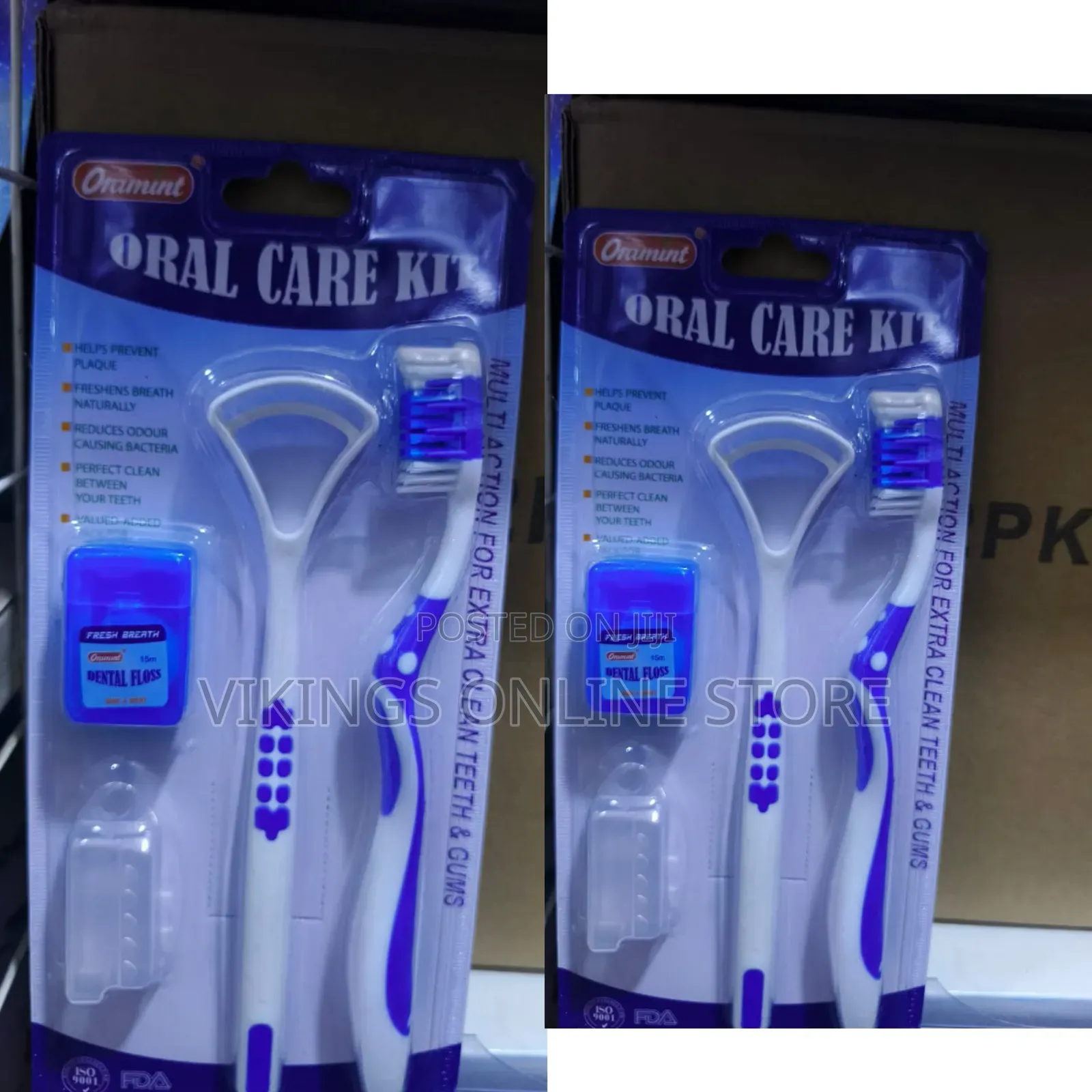An Oramint 4-Piece Oral Care Kit