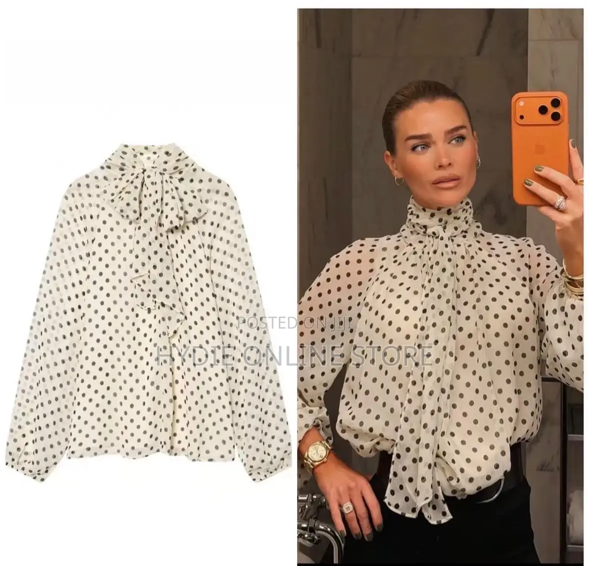 Polka Dot Shirt Top