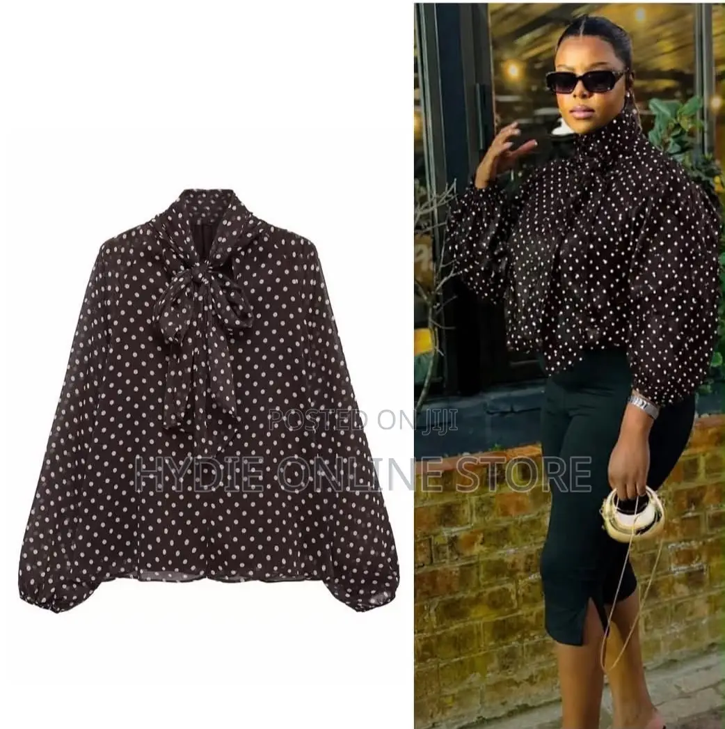 Polka Dot Shirt Top