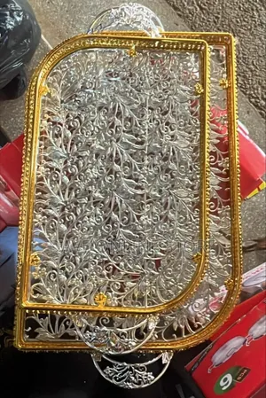 Laser-Cut Stainless Steel Decorative Serving Tray