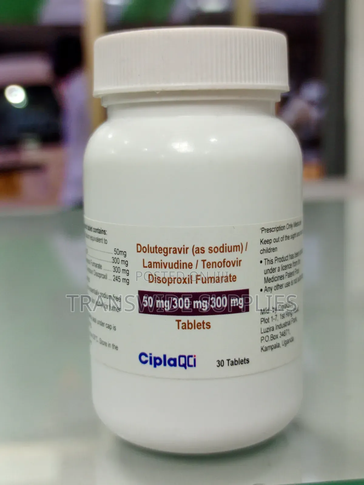 Cipla PEP TLD 30s - Blue Tabs Original Post Exposure Prophylaxis