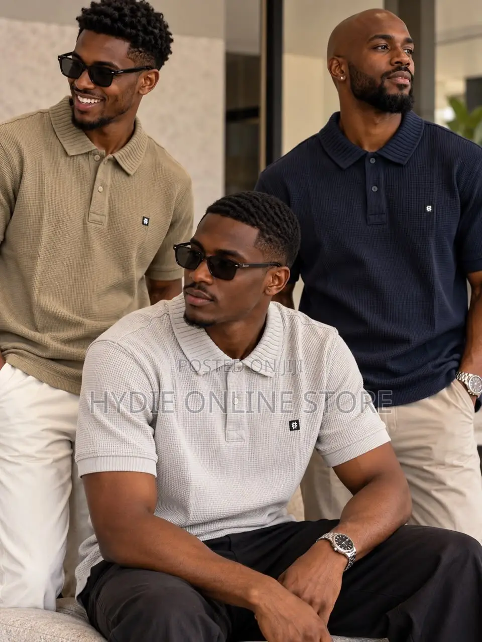 Strips Button Half Tshirts