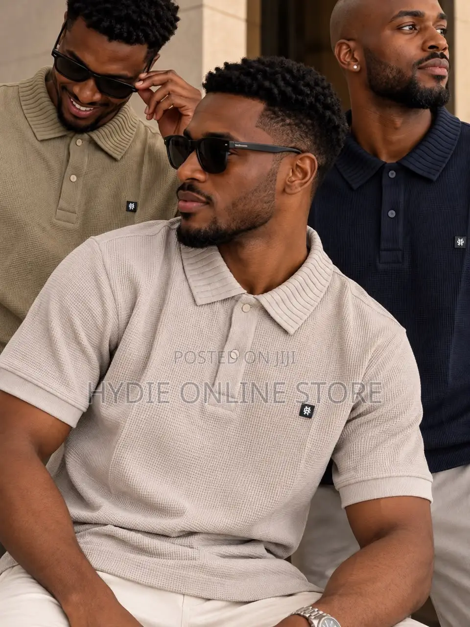 Strips Button Half Tshirts