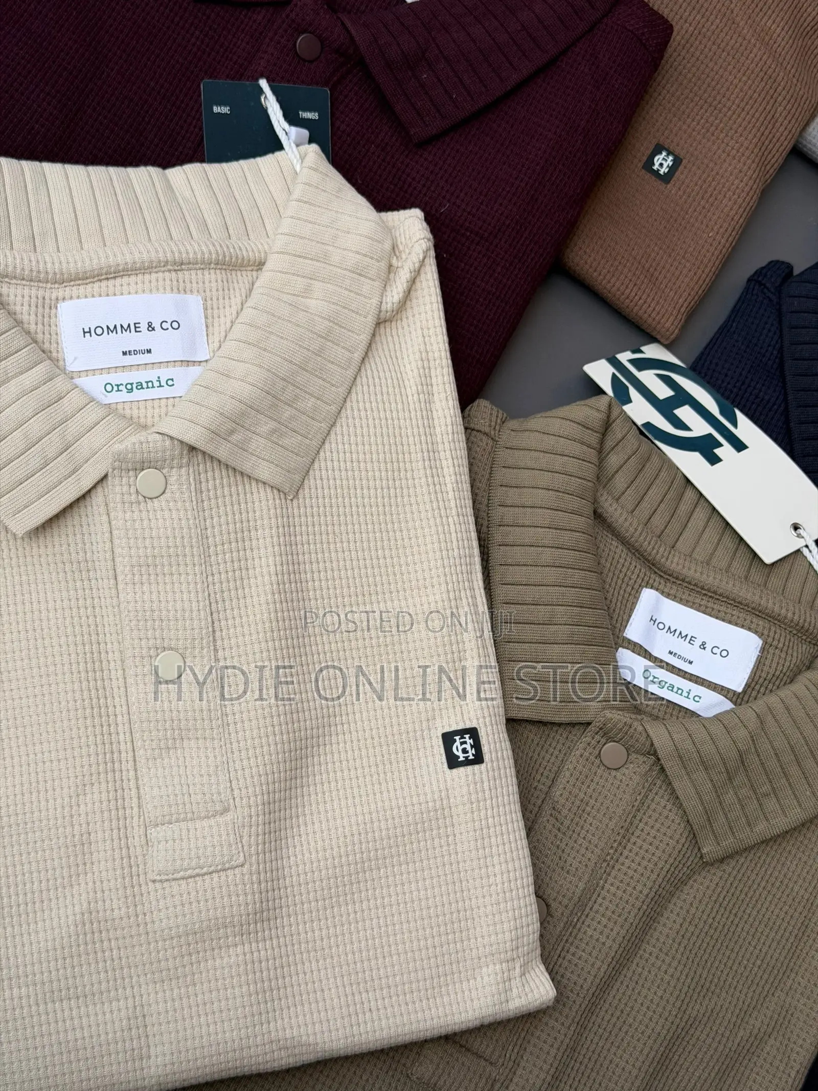 Strips Button Half Tshirts