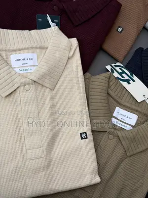 Strips Button Half Tshirts