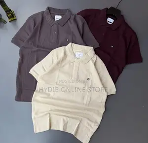 Strips Button Half Tshirts