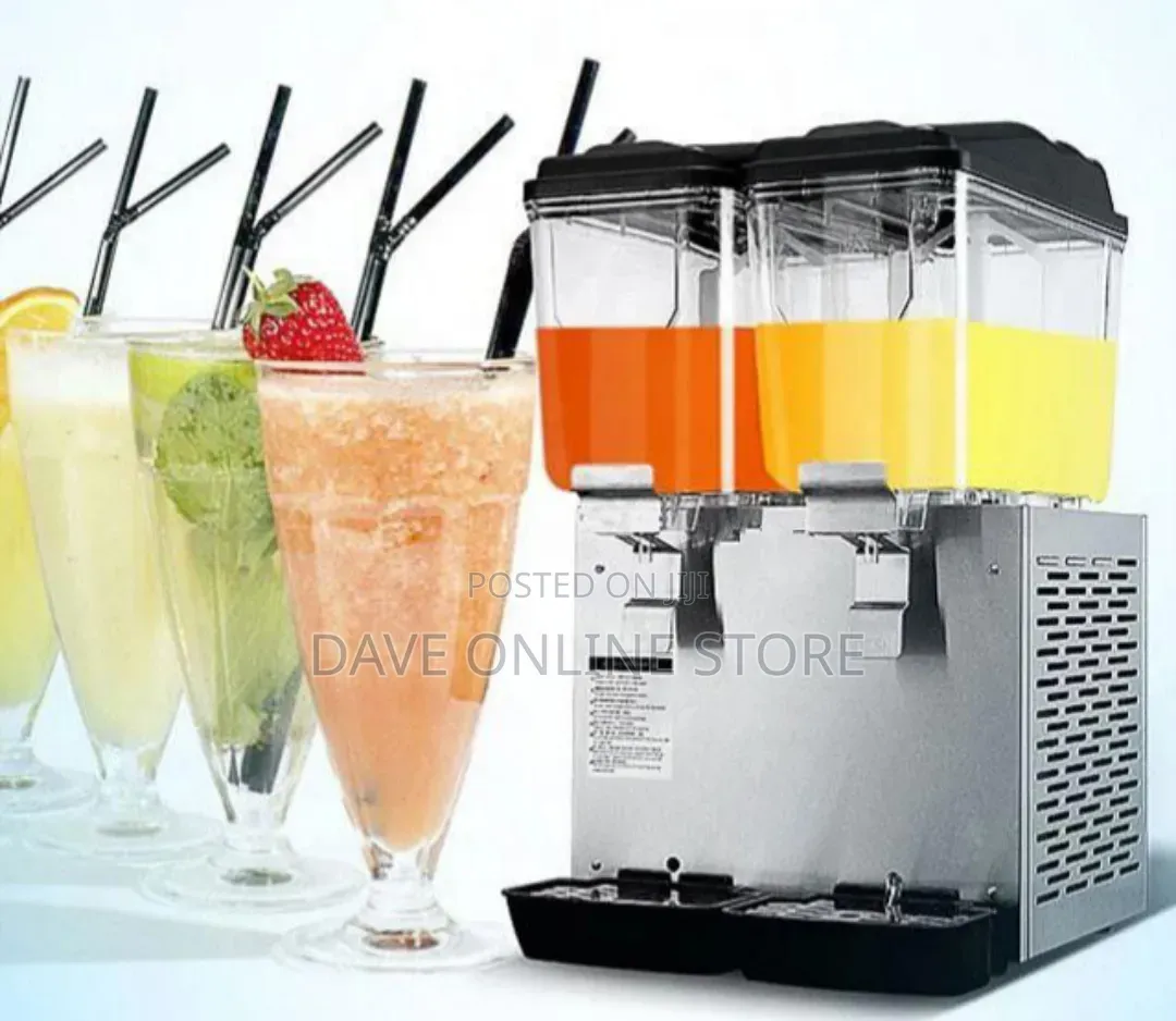 Commercial Double-Tank Electric Juice and Beverage Dispenser