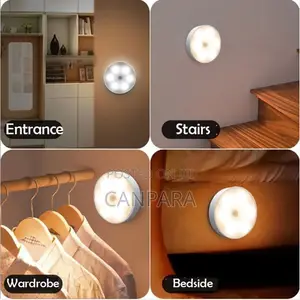 Rechargeable Motion Sensor LED Night Light – Magnetic, Stick-On