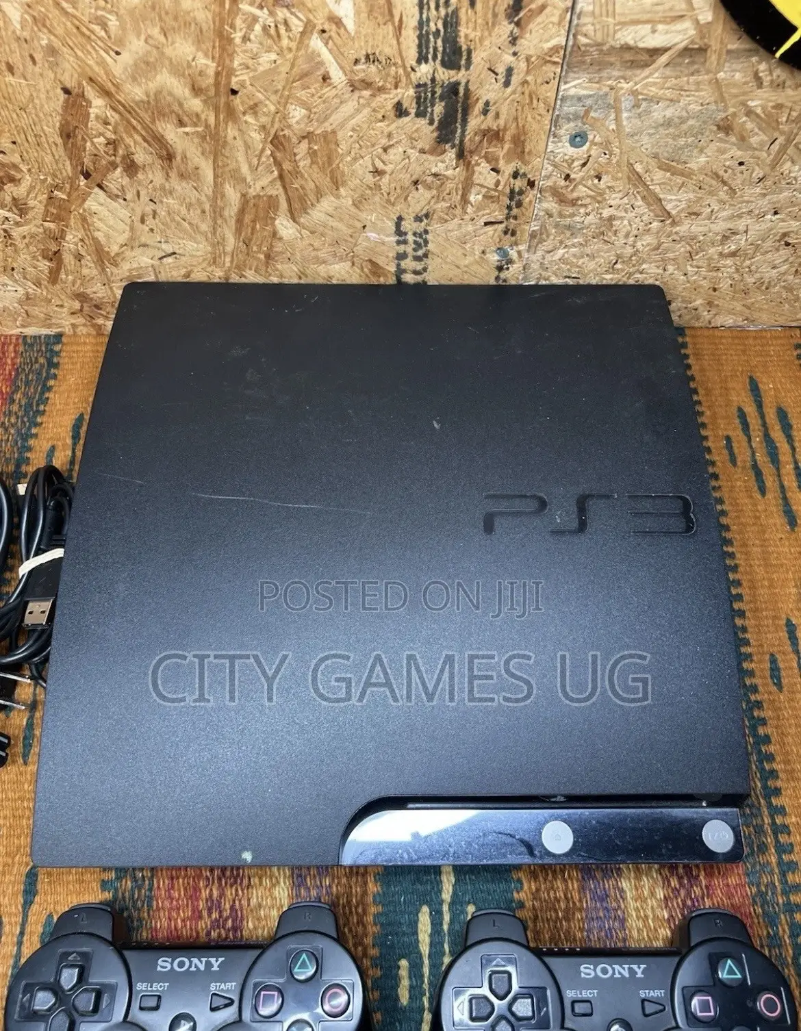Sony PlayStation 3 Slim Black 250gb Gaming Console With 2 Controllers