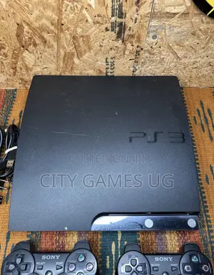Sony PlayStation 3 Slim Black 250gb Gaming Console With 2 Controllers