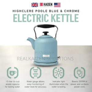 UK HADEN 1.5L Highclere Vintage Rapid Boil Stainless Steel Kettle