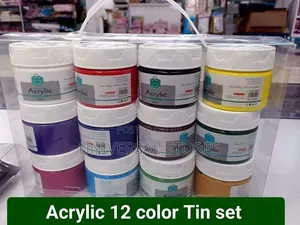 12pcs Pack of 100ml Acrylic Colour for Art Painting
