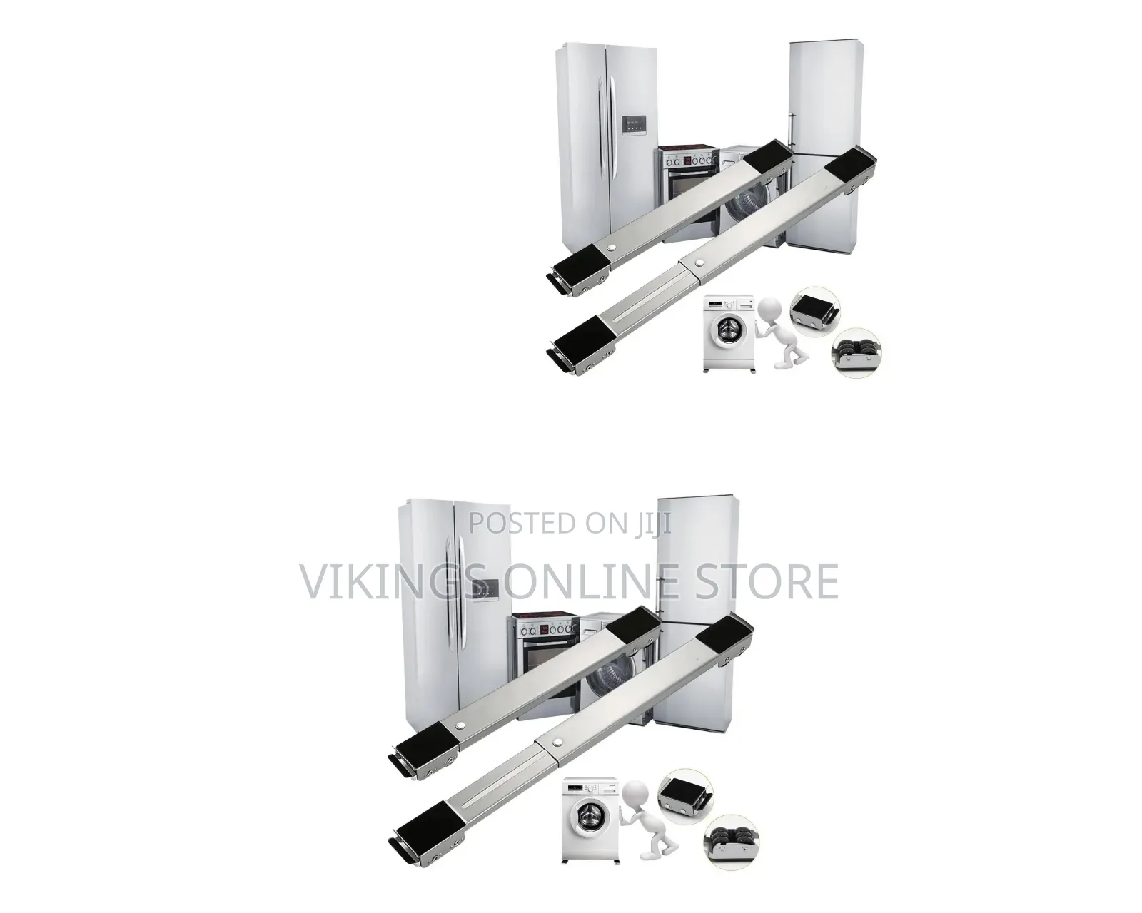 An Adjustable Pair of Appliance Roller Bases