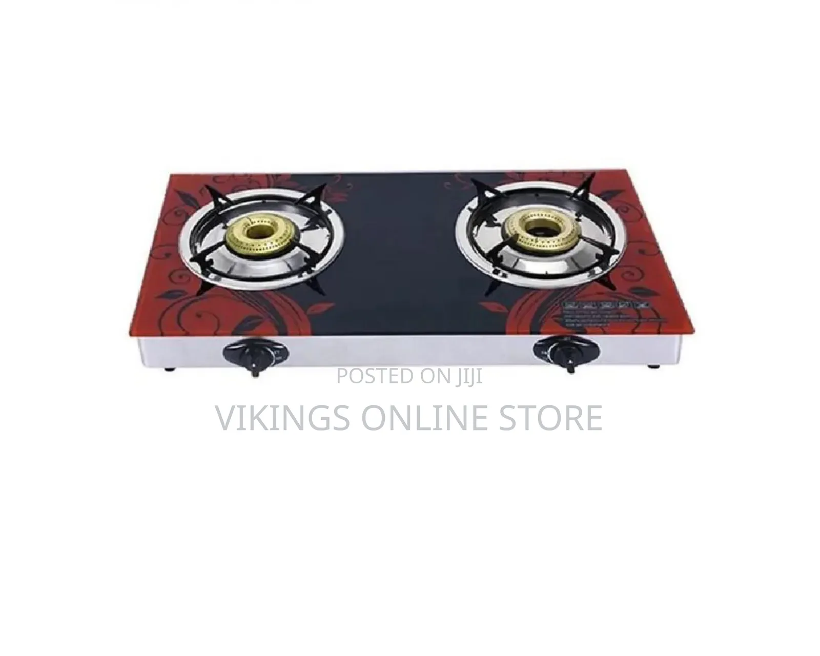 A Pixel Double Burner Glass Gas Stove