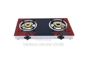 A Pixel Double Burner Glass Gas Stove