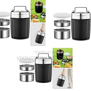 Multi-Tier Stainless Steel Insulated Lunch Box and Thermal Food Jar