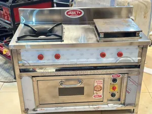 JADA 7-Star Commercial Gas Cooker With Pizza Oven & Hot Plate