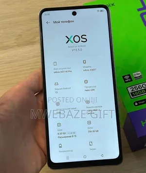 New Infinix Hot 40 Pro 256 GB Blue
