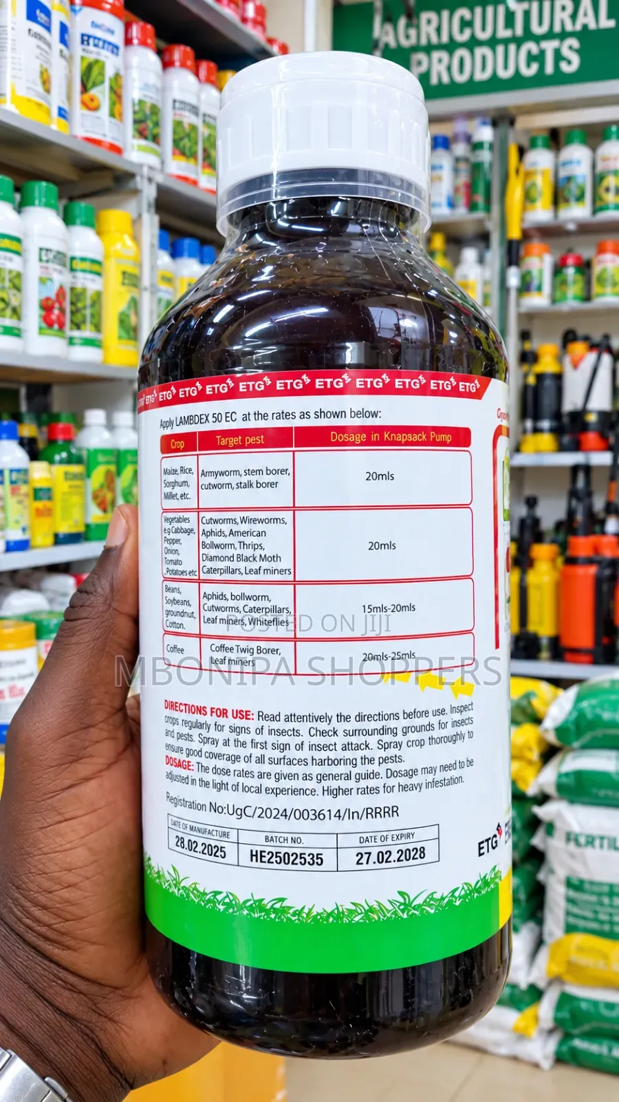 Lambodex 50 EC Lambda-Cyhalothrin Insecticide – 1L Maize, Tomatoes Etc