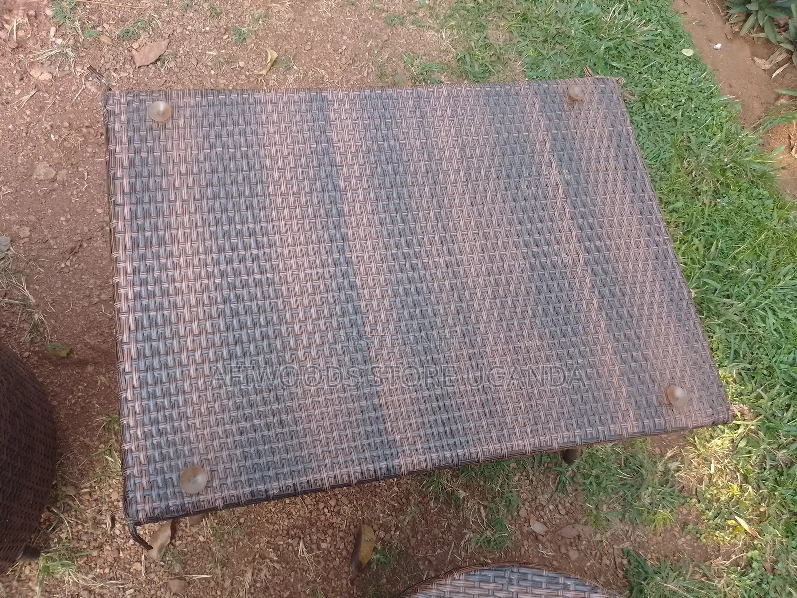Balcony Crafted Chairs With a Table Brown in Good Condition