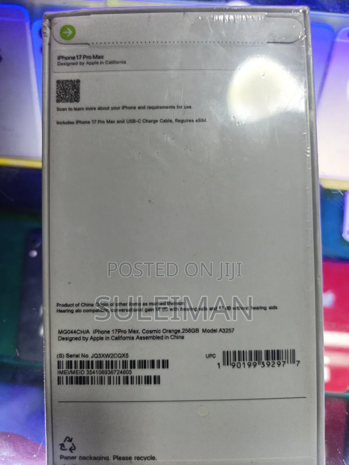 New Apple iPhone 17 Pro Max 256 GB Orange