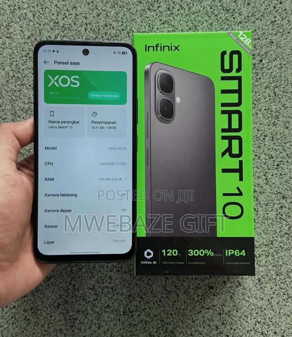 New Infinix Smart 10 128 GB Silver
