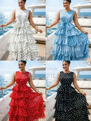 Sleeveless Pok Dot Round Dress