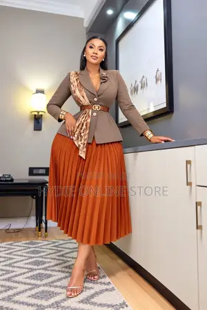 Belt Scarfed Two Piece (Skirt)