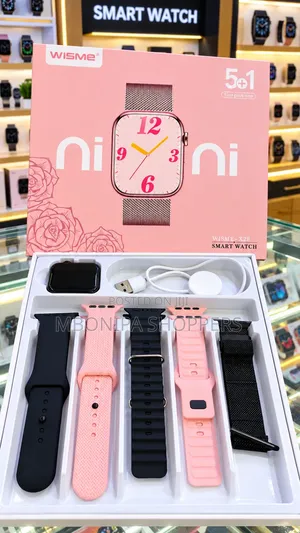 WISME X28 5+1 Smart Watch Gift Set With 5 Interchangeable Straps