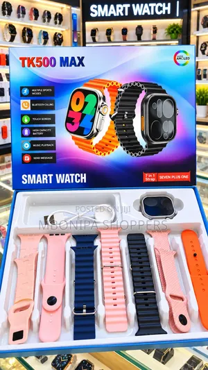 TK500 Max Smart Watch 7-in-1 Straps AMOLED Display & Bluetooth Calling