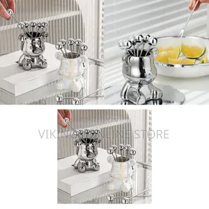 Luxury Bear-Shaped Fruit Fork Set
