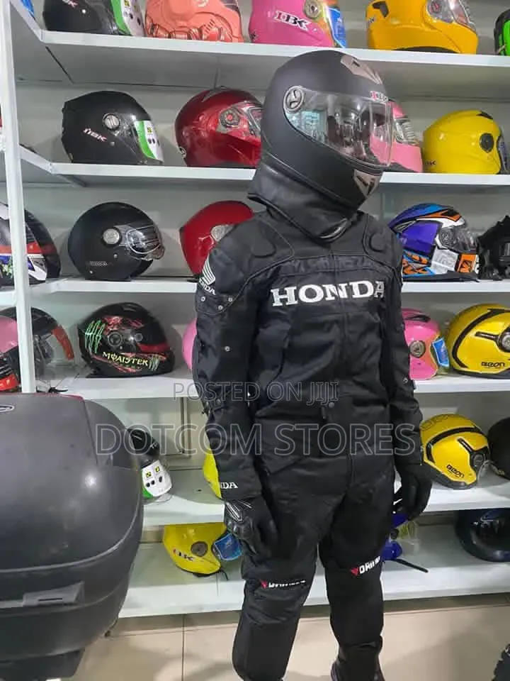 Honda All-Weather Motorcycle Riding Suit With Helmet