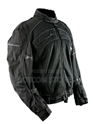Classic Black Textile Motorcycle Riding Jacket