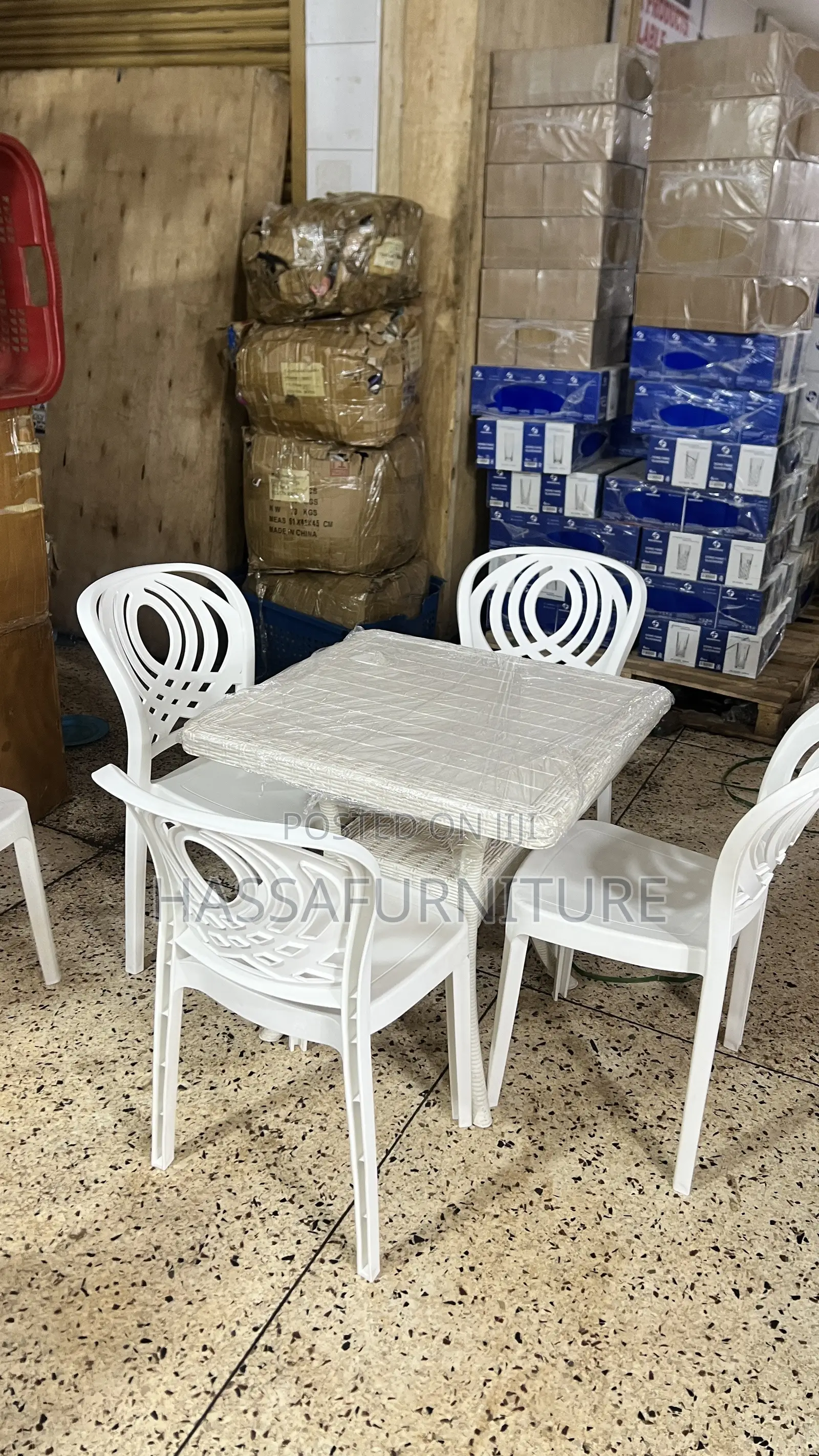 White Outdoor Dining Set