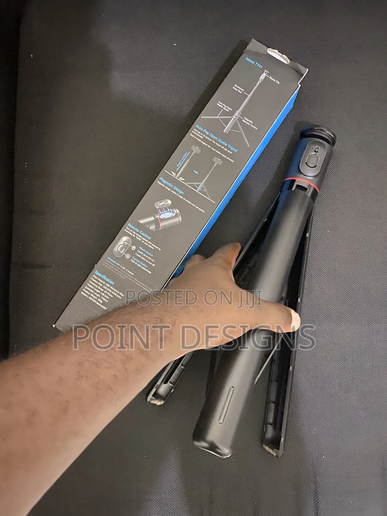 Tt01 Extendable Bluetooth Selfie Stick Tripod, 69.6" Automatic Tripod