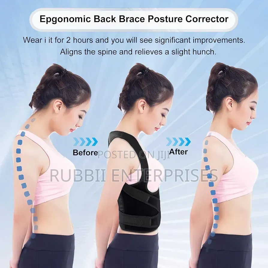 Adjustable Upper Back and Lumbar Support Posture Corrector Brace
