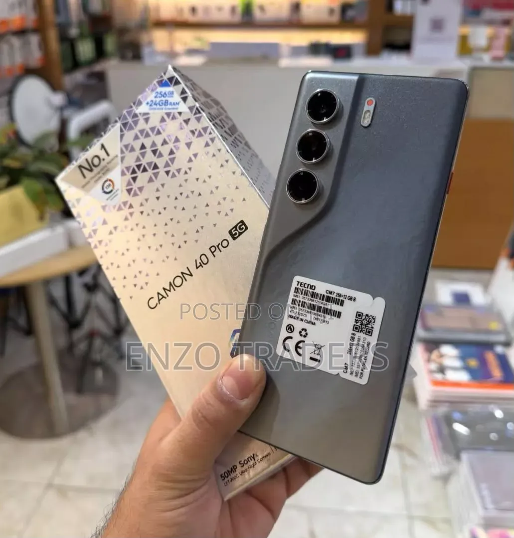 New Tecno Camon 40 Pro 5G 256 GB Black