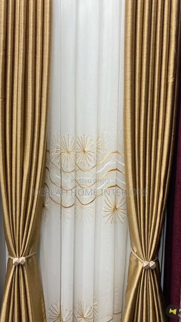 Brown Curtains 35000 Per Complete Meter