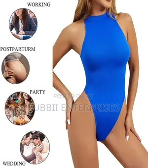 Women's Sleeveless, High-Back Thong Shapewear Body Shaper Jumpsuits